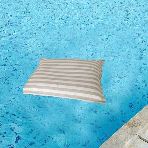 Sitzsack Tropfenform Schwimmbad Bohnenbeutel Sofa - Floating Outdoor Wasserdichte Große Schwimmende Pool Seitlicher Sitzsack Stuhl Auf Dem Wasser (Ohne Füllung), Weißes