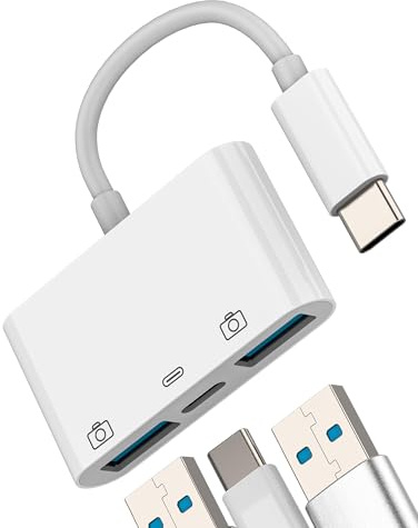 Adattatore da USB C a USB 3.0 Type C OTG Cavo per iPhone 15 Android MacBook iPad compatibile per Samsung Ricarica Tipo C Connettore Chiavetta Dati Macchina Fotografica Fotocamera Convertitore tp-BH