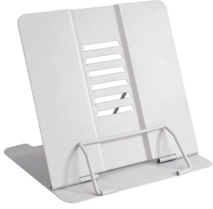 Supporti per Libri da Cucina Metal Book Stand Lettura Porta Libri con 6 Altezze Regolabile per Ricettario iPad Document Musicale Leggio