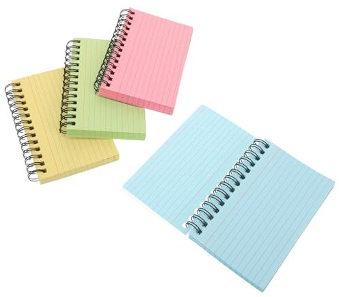 LALAFINA 4stücke Pack Verdickter Spiralnotizblock Tragbarer Schreibblock Büro-notizblock Schreibzubehör Für Home Office School