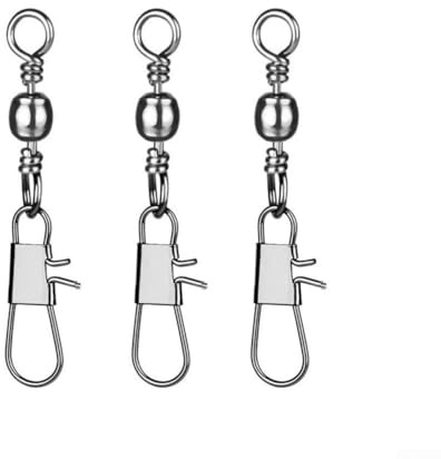 Yuanpgky 200 girelle da pesca con connettori a scatto di sicurezza per acqua salata e acqua dolce, assortimento di varie dimensioni (#12-#4) kit di attrezzatura terminale in lega di rame (#12)