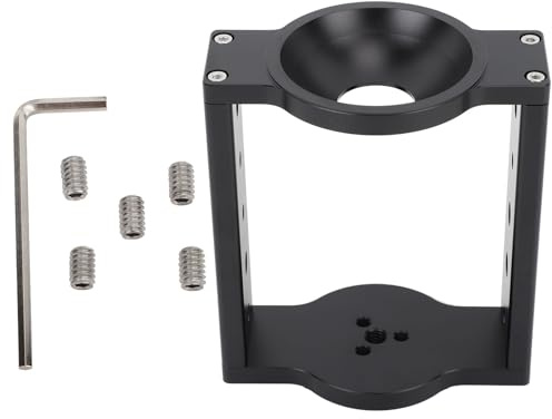 XTUJGJKV 75mm Tripod Head Bowl Riser, Aluminum Half Ball Flat to Bowl Adapter Converter, 5.3in Height Enhancement for DSLR Camera Tripod, with Multiple 1/4in and 3/8in Threaded Holes, Compa