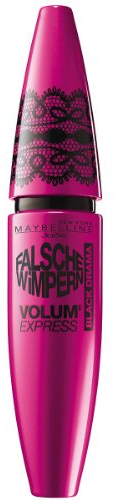 Maybelline New York Mascara Augen Make-Up Falsche Wimpern Effekt Volumen Express drama Black / Wimperntusche False Lashes intensives, dramatisches Schwarz (ohne Klumpen, ohne Verkleben) 1 x 10,6 ml