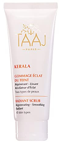 TAAJ | Gommage Éclat du teint - KERALA | Gommage Régénérant, Lissant & Révélateur d'Éclat | Exfolie & Purifie la peau en douceur | Élimine cellules mortes & impuretés | Teint Éclatant | Vegan | 75 ml