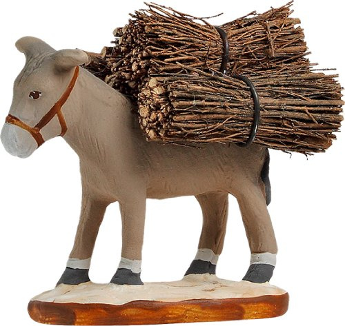 Arterra – Santons de Provence – Donkey with Bundle of Sticks Figurine – 7 cm
