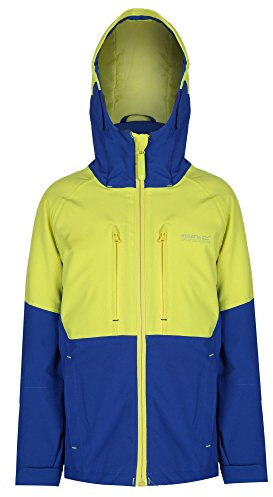 Regatta Mercia Kids Jacket Insulated Waterproof Girls Boys Coat (Surf Spray/Neon Spring, 32 (EU 164))