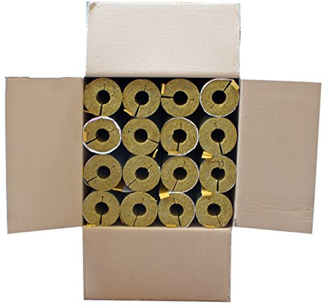 Austroflex Karton 16m Steinwolle Rohrschale alukaschiert 35 mm x 30 mm 1 Zoll Mineralwolle Rohrisolierung Astratherm Steinwolle-Rohrschalen