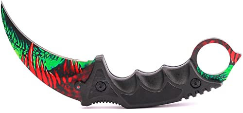 ariknives Elite - Counter Karambit Skin Knife CS GO Streik Messe Jagdmesser taktisches Überlebens Camping Werkzeug (Hyperbeast)