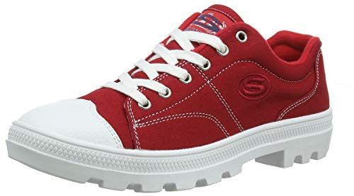 Skechers ROADIES TRUE ROOTS, Women's Low-Top Trainers, Red (Red Canvas/White Leather Trim Red), 5 UK (38 EU)
