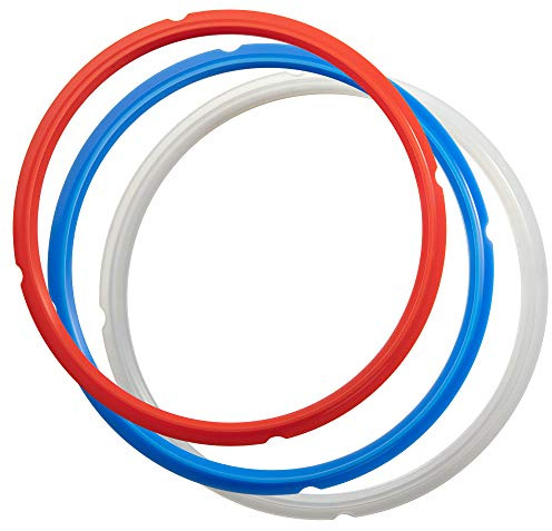SiCheer Sealing Ring Silicone Gasket Accessories Compatible with Ninja Foodi 6.5 Quart and 8 Quart Rubber Sealer Replacement for Pressure Cooker and Air Fryer, Pack of 3, Sealing Ring-Ninja Foodi