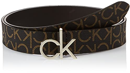 Calvin Klein Logo Belt 3.0 W85 Brown Mono Mix