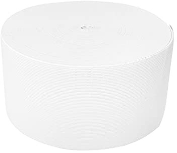 25 Metre Bande élastiques de couture, bande élastique large, large bande élastique plate, bande élastique blanche, tissu élastique à coudre, bandes à coudre Blanc (45mm x 25M)
