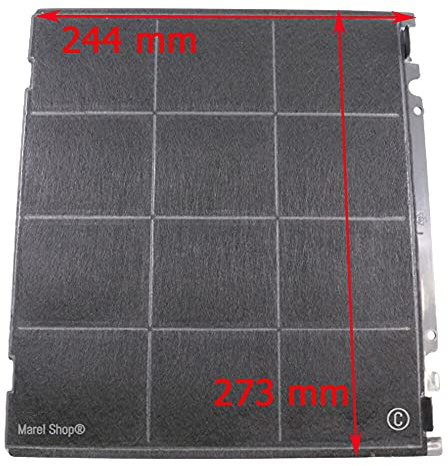 Marel Shop® - Filtro ai Carboni Attivi Antiodore TYPE D242 244 x 273 mm per Cappa compatibile con Ariston Indesit Hotpoint per modelli: HBN9.8ADIX/HA - HDA7.5SAB - HDF6.5SAB