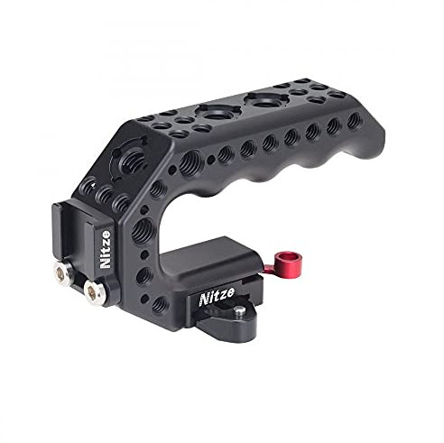 Nitze PA28-AK Mini poignée supérieure avec pince QR NATO pour stabilisateur de cage d'appareil photo reflex numérique