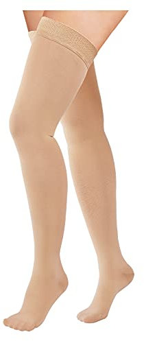 Evolyline Thigh High Compression Stockings for Women & Men 20-30 mmHg, Medical Closed Toe Firm Graduated Support Stockings Compression Socks for Varicose Veins Flying Edema Flight Running Pregnancy