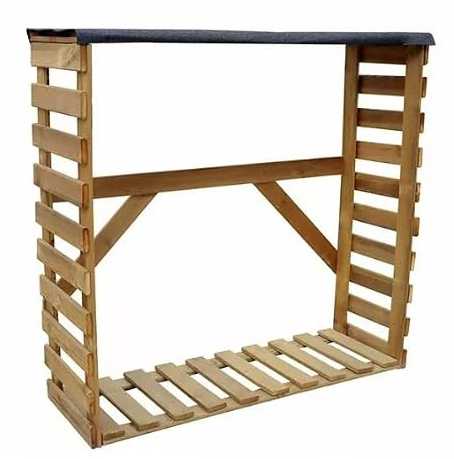 PLANTAWA Abri de jardin d'extérieur en bois, grand meuble pour bois, armoire cheminée, abri de rangement pour jardin 154 x 164 x 50 cm