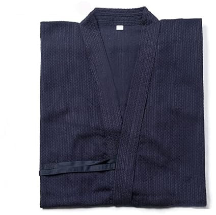 Kendo Gi Keikogi Cotton, Martial Arts Uniforms Jacket Light Weight Kendo Kimono Tops Shirts Costumes - Navy Blue 5'9/ 175cm