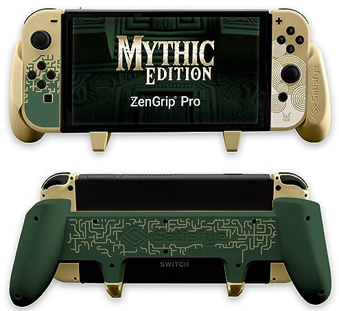 Satisfye - ZenGrip Pro Gen 3 OLED, Compatible With Nintendo Switch - Comfortable & Ergonomic Joy Con Control, #1 Gaming Accessories (Gold)