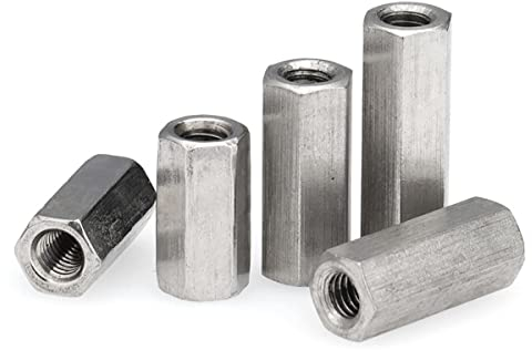 Stück Feingewinde M8 M10 M12 M14 M16 M18 M20 304 Edelstahl Sechskantstangen-Kupplungsmuttern Abstandshalter Lange Sechskantmutter-M10x1,25x35mm S14