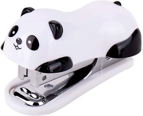 MOBAAK Hefter Panda Hefter-Set Kawaii Panda Cartoon Papierbinder Mit 1000 Stück Heftklammern Büro Schulbedarf Material Tacker Büro