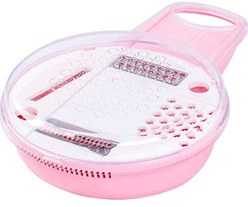 Vegetable Chopper Kitchen Vegetable Slicer Spiralizer Slicer Dicer ，Rotary Cheese Grater,Vegetable Slicer,Vegetable Slicer 4 in 1 Mandoline Slicer Multi-Function Food Cutter with 3 Stainless Steel Bla