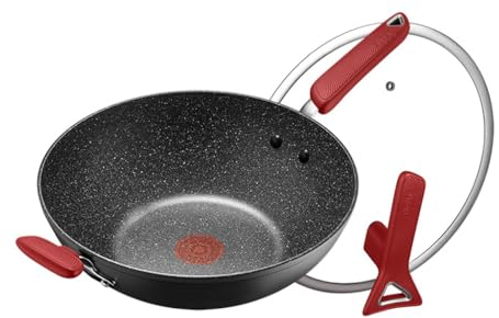 JingYi Store Rauchfreie Antihaftpfanne Kochpfanne Haushalts-Wok Steakbratpfanne Induktionsherd Und Gas-Universalherd (Color : Black, Size : 32cm)