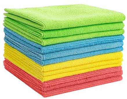 MaxSol Microfiber Cloth, Reusable Cleaning Towels for Home, Kitchen, Car, Pack of 12, Size:35 x 35 cm
