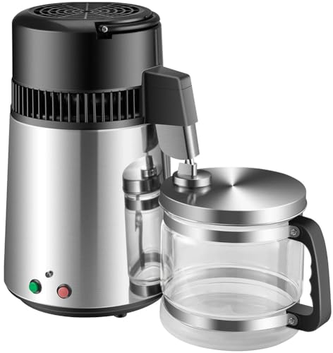 4L Water Distiller Purifier Filter - Stainless Steel Interior Water Making Machine for Drinking Water Bottle, Electric Kettle for Home & Office