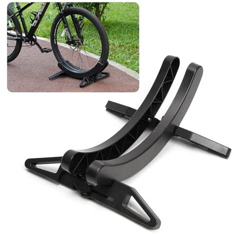 Wiogence Fahrrad-Bodenständer, Verstellbare Fahrradständer Verdicktes für alle 26–80mm Breiten Fahrradreifen für die Aufbewahrung von Rennrädern und MTBs im Innenbereich (Schwarz)