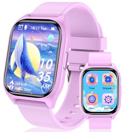 Clleylise Kids Smart Watch for Boys and Girls Fitness Activity Tracker with 18 Sport Modes, Heart Rate, Sleep Monitor, Pedometers, Calories Counter, and Alarm Clock Kids Gift for Teens 4+