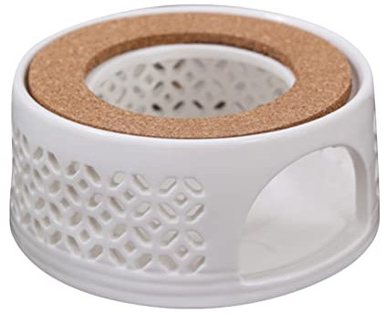 Teapot Warmer, Ceramic Tea Warmer, Porcelain Tea Heater Tea Pot Warmer - Hollow Out Candle Heating, for Glass and Other Heatproof Teapots Heating Tea, Milk Tea, Coffee and Milk