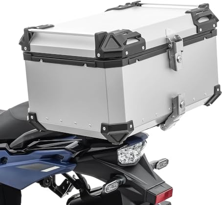 Top Case kompatibel mit BMW R 1250 GS/Adventure Aluminium Bagtecs XB65 Silber