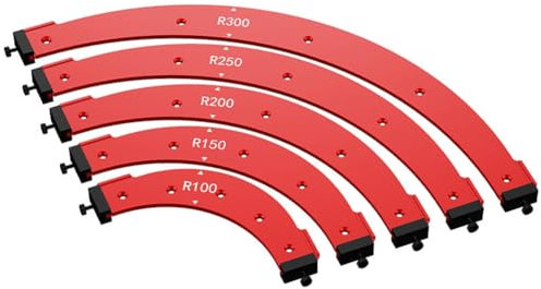 Yominerr 5 coins intérieurs/extérieurs, grande forme d'arc, gabarit à fente pour défonceuse électrique, outils de travail du bois pour courbe, gabarit de chanfreinage