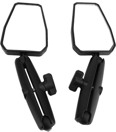 WODHMIEY Espejo retrovisor plegable para moto, espejo ATV ajustable a 360 ° de alta definición, espejo de moto de nieve de aleación de aluminio estable con hebilla para motocicleta