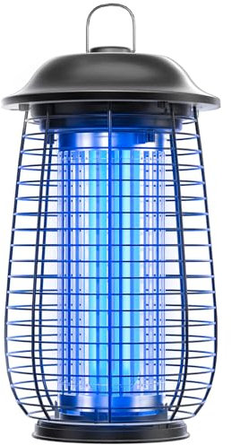 Bug Zapper Indoor & Outdoor, 4200V Electric Mosquito Zapper, 10 Years Lifespan, 6.5ft Power Cord, Waterproof, Fly Trap Mosquito Trap, Fly Killer Fly Zapper for Home, Patio, Kitchen, Backyard, Camping