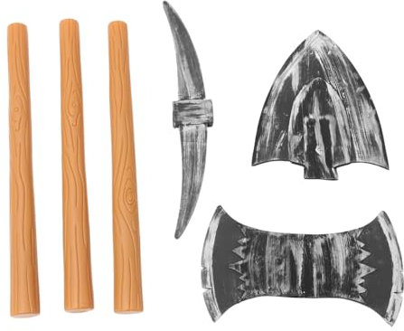 HEMOTON 3stücke Zwergenspitzhacke Künstliche Axt Spielzeug Für Cosplay Halloween Party Dekoration Vegetarisch Aus Plastik Realistisch Simuliert
