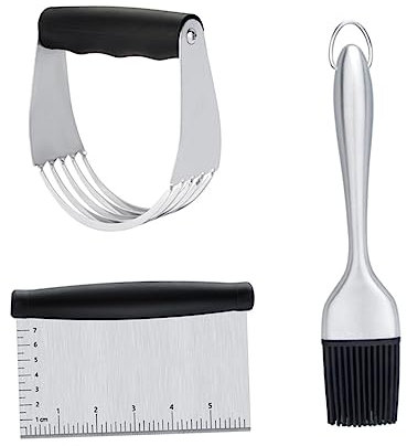 TOYANDONA 3pièces Coupe-pâte Couteau à Pâte Et Grattoir pour Pâtisserie Cuisine Et Maison
