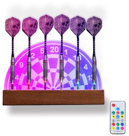 CoolGift Mart Darthalter, Dart-Geschenk für Männer und Jungen, die Sich für Darts begeistern, Dart-Zubehör und Raumdekoration mit USB-Kabel, Geburtstag und zu Weihnachten