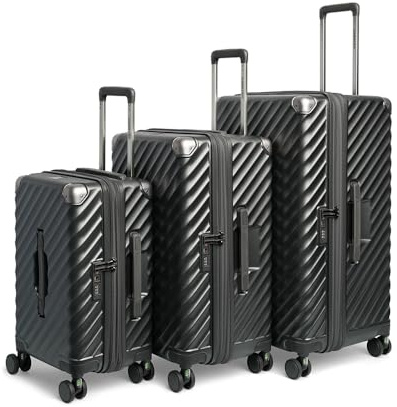 CarryOn Trunk – Set med hårda resväskor S + M + L - Svart