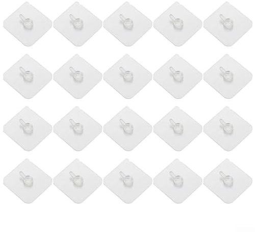 250 Wall Hooks for Hanging Photo Frames Clocks Seamless Design Load Capacity 5Kg Suitable for Various Smooth Surfaces Including Paint Wood Tile No Drilling (20pcs)