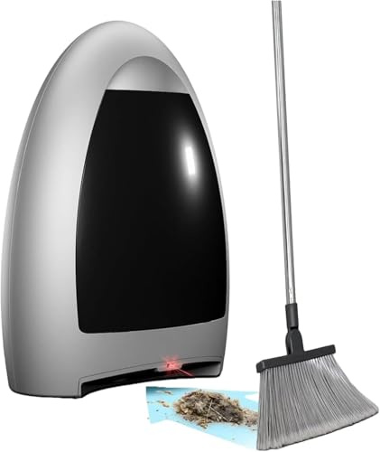 Barbershop Electric Trash Can, 1000w Touchless Stationary Vacuum with 3.6l Dust Box & Double Filtering, Powerful Suction & Smart Braking, for Sweeping Salon Pet Hair, Grey