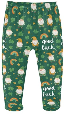 JHKKU St Patrick's Leprechaun Baby Boys Footed Pants Cotton Infant Tights Casual Bottoms Crawling Pants 3M