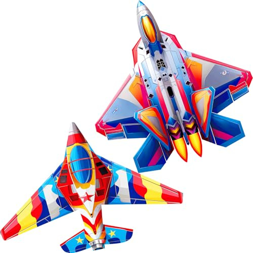 Touch the sky Cerf-Volant 2 Avions pour Enfants et Adultes, Facile à Voler, Tissus Exquis et Conception de Structure Unique, Excellents Jeux de Plein Air et Jouets D’activité, Adaptés aux Débutants.