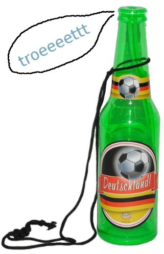 alles-meine.de GmbH Tröte - als Bierflasche Deutschland - Kinder Fußball Kindergeburtstag - Party deutsche Bier Flasche Ball - Pfeife wie Trillerpfeife/Feife - Verein Sport SPI..