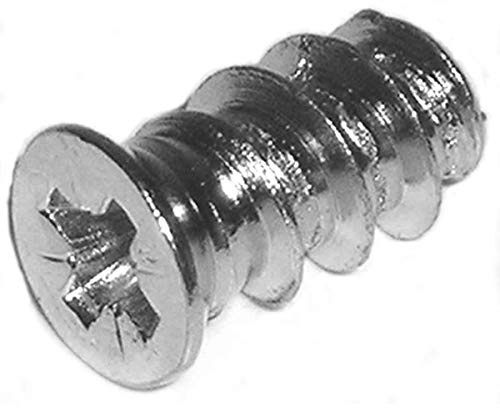 Euro Screws 11.5mm x 6.3mm (for 5mm Hole) Varianta Style Pozidrive/Phillips Flat Head Nickel Finish (100 Pack)