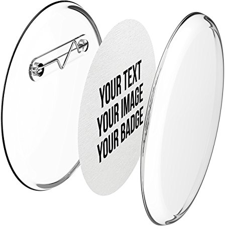 Buttons 56mm selber machen ohne Buttonmaschine (10 Stück) – Ansteckbuttons Set mit Nadel-Pins und A4-Buttonpapier