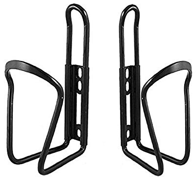 GCA 2 Pack Aluminium Water Bottle Rack Holder Bracket for Bike Bicycle (Black)