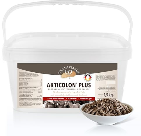 GOLDEN PEANUT Akticolon Plus Flohsamenschalen Pellets mit Lebendhefe 1,5kg