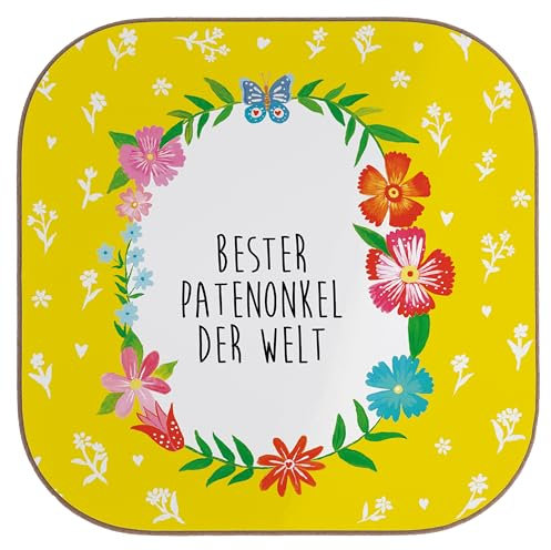 Mr. & Mrs. Panda Untersetzer für Gläser Patenonkel - Geschenk, Mitbringsel, bieruntersetzer, Bester, gläseruntersetzer, Dankeschön, Tassen, Tischuntersetzer, Pate, Tasse, Neffe