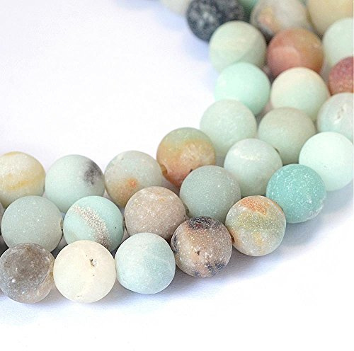 Perlin Amazonite Perlen 8mm Frosted * A GRADE * Kugel Edelstein Natursteine Schmuckperlen Schmuckstein Perle Zum Fädeln G63